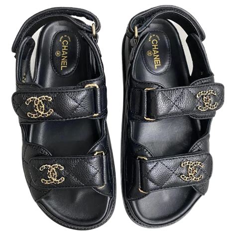 chanel velcro sandals replica|chanel sandals dad.